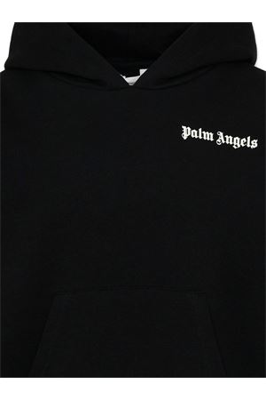 black cotton hoodie PALM ANGELS KIDS | PBBB011S26FLE001110
